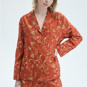 doze Kangaroo Paw Shirt Silk and Cotton Blend Size Medium